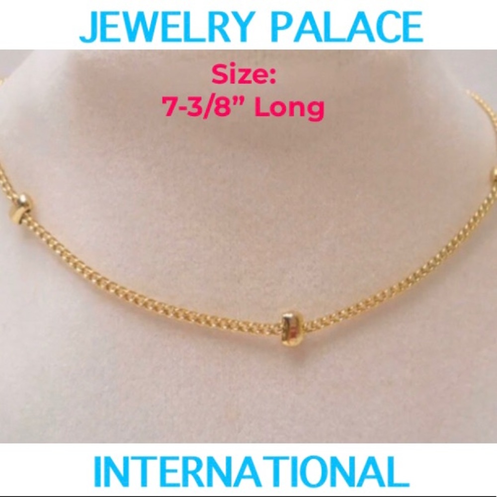 🆕14K Gold Filled Fancy Ball Point adjustable Bracelet